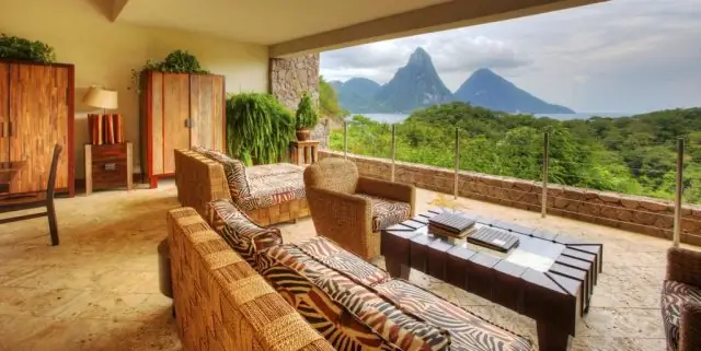 Nội Thất Bên Trong Biệt Thự Jade Mountain, St. Lucia