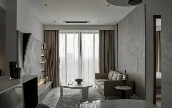 1.6 Thiết Kế Nội Thất Chung Cư 1 Phòng Ngủ 70m2