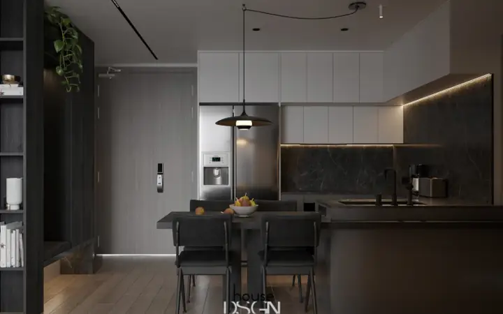 1.5 Thiết Kế Nội Thất Chung Cư 1 Phòng Ngủ 65m2