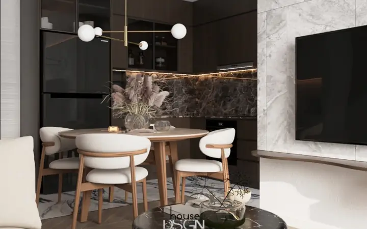 1.3 Thiết Kế Nội Thất Chung Cư 1 Phòng Ngủ 48m2