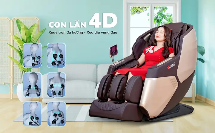 Con Lăn 4d Xoay Tròn Đa Hướng - Xoa Dịu Đau Nhức Toàn Thân