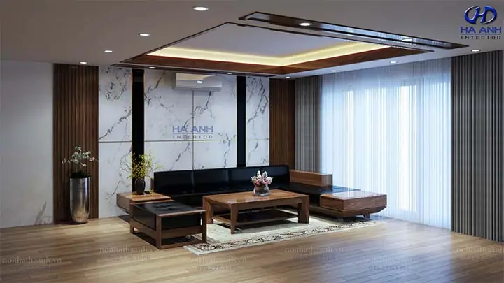 Chi Tiết Sofa Gỗ Óc Chó Hk-602