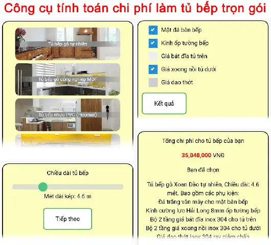 Báo Giá Tủ Bếp Laminate An Cuờng
