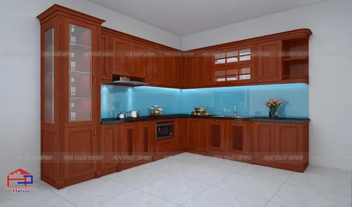 1. Điểm Nổi Bật Của Tủ Bếp Gỗ Xoan Đào Tbxd11 Nhà Anh Ngọc - Việt Trì - Phú Thọ Là Gì?