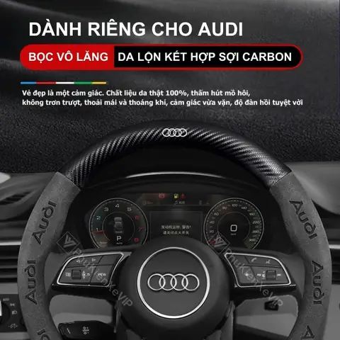 Có Nên Bọc Vô Lăng Da Lộn Sợi Carbon Cho Audi A4?