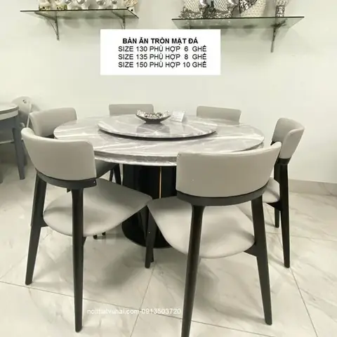 3.3 Bàn Ăn Tròn Mặt Đá