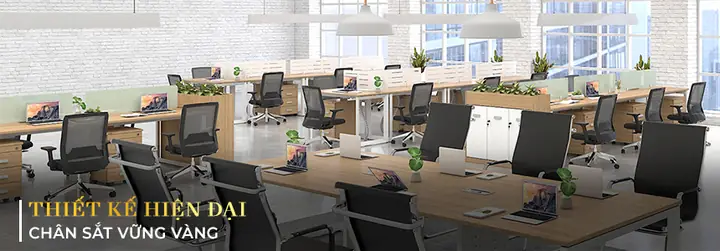 Bàn Làm Việc Chân Sắt Govi – Thiết Kế Hiện Đại, Chân Sắt Vững Vàng