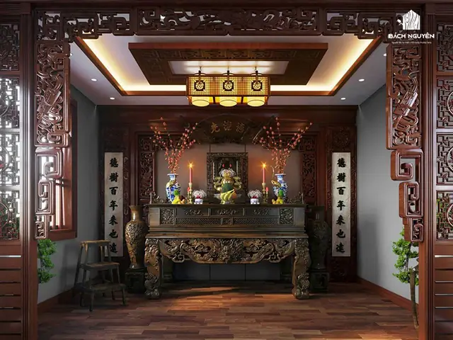 Bàn Thờ Gỗ Đứng