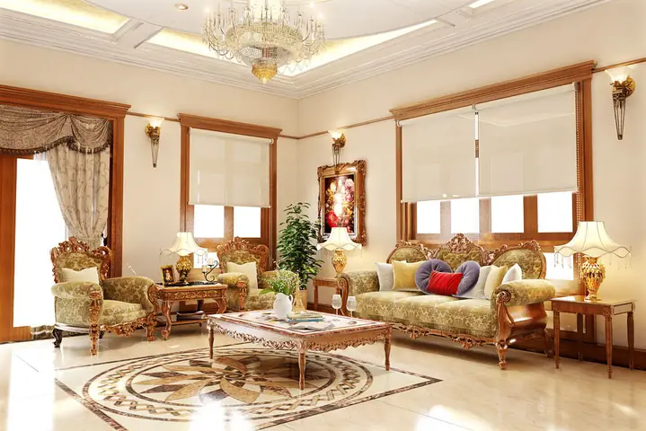 Mẫu 12: Nội Thất Gỗ Cho Phòng Khách Mang Phong Cách Sang Trọng