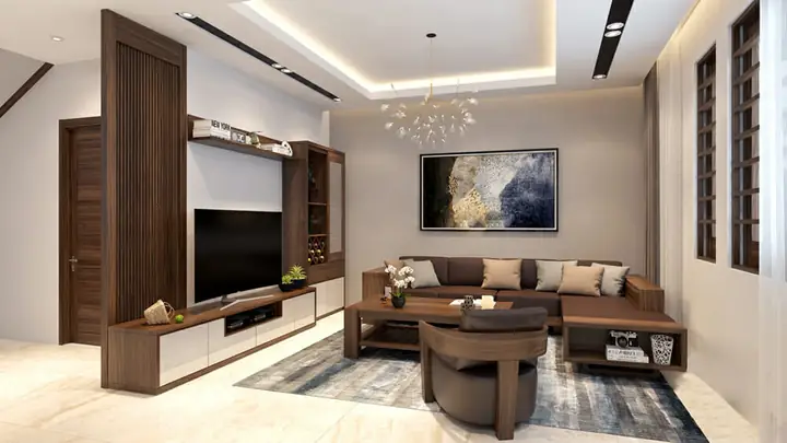 Mẫu 8: Nội Thất Gỗ Công Nghiệp Hdf Cho Không Gian Phòng Khách