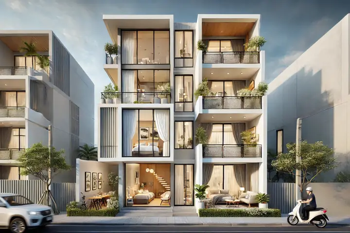 2.4 Thiết Kế Nội Thất Nhà 2 Tầng 80m2 Đơn Giản