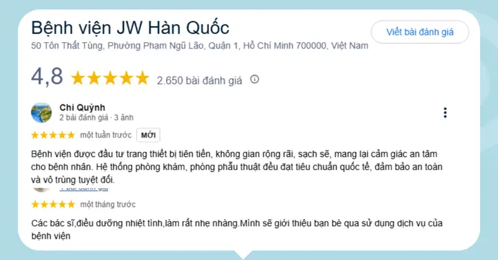 Bệnh Viện Jw Hàn Quốc