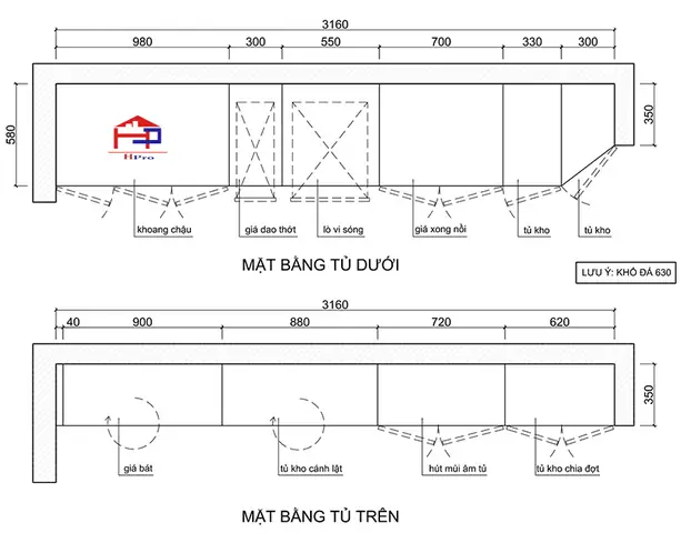 Thiết Kế Tủ Bếp Acrylic Tbac97 Chữ I Nhỏ Gọn, Hiện Đại Và Tiện Nghi