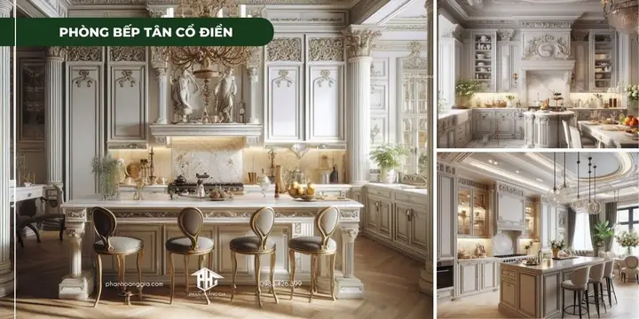 Phòng Bếp Tân Cổ Điển