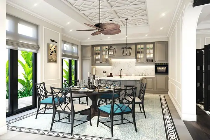 Nội Thất Bếp Đông Dương: Hướng Dẫn Thiết Kế & Lựa Chọn Vật Liệu Chuẩn Phong Cách