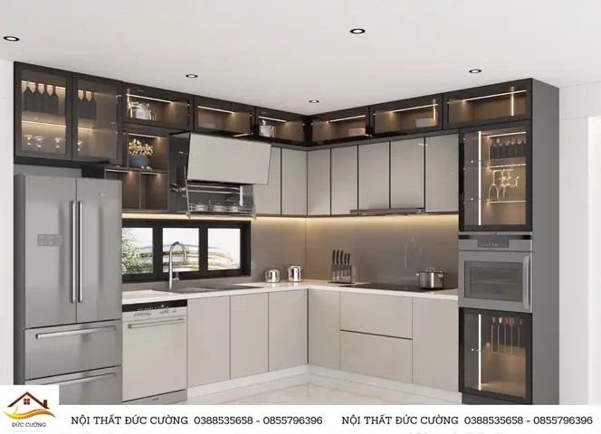 Nội Thất Bếp Kính Cường Lực