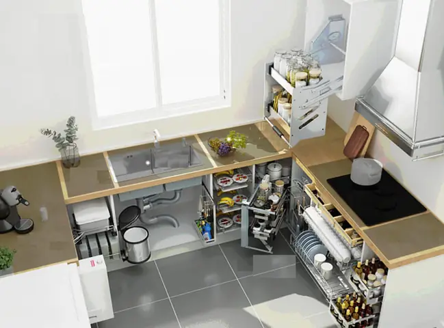 Tủ Bếp Thông Minh Tích Hợp Các Thiết Bị Gia Dụng
