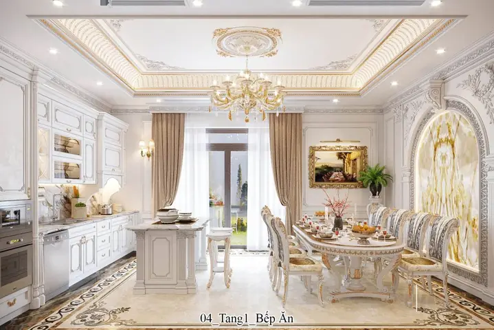 Thông Tin Chung Về Thiết Kế Nội Thất Biệt Thự Tân Cổ Điển 3 Tầng Tại Thường Tín Hà Nội [hl040121]