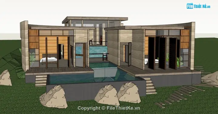Thiết Kế Nội Thất Biệt Thự Cổ Điển Sketchup: Hướng Dẫn Chi Tiết