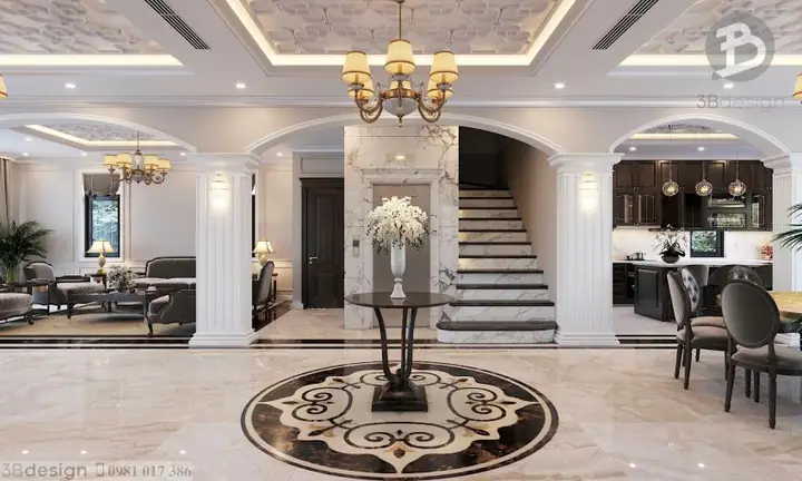 Mẫu Thiết Kế Nội Thất Biệt Thự Tân Cổ Điển Đẹp