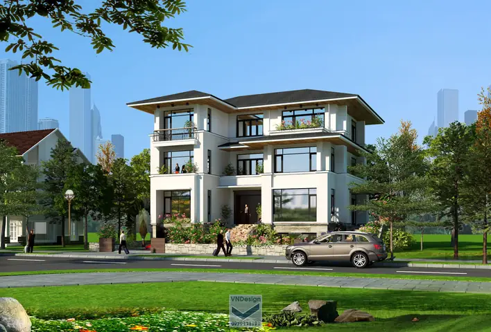 Thiết Kế Kiến Trúc Và Nội Thất Biệt Thự Hiện Đại 20x23m