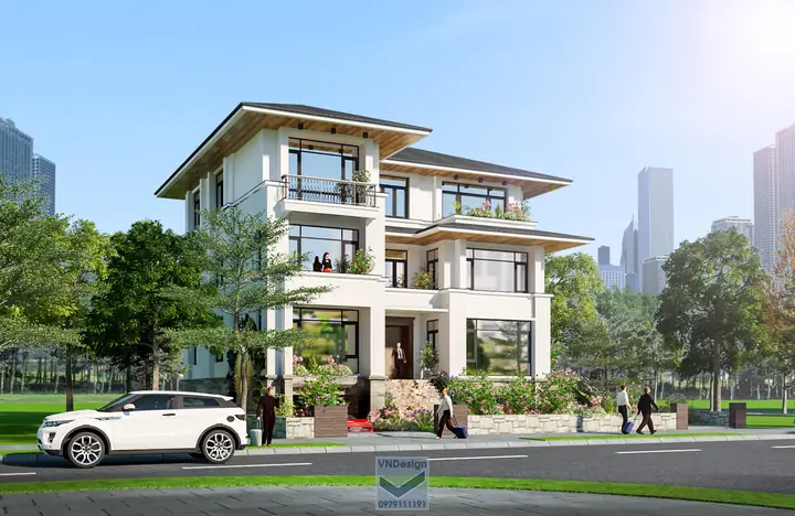 Thiết Kế Kiến Trúc Và Nội Thất Biệt Thự Hiện Đại 20x23m