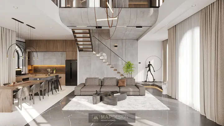 3.5 Thiết Kế Nội Thất Biệt Thự Song Lập Phong Cách Luxury