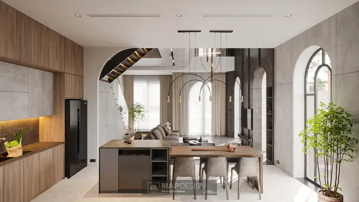 3.5 Thiết Kế Nội Thất Biệt Thự Song Lập Phong Cách Luxury