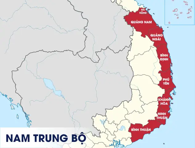 2.2. Danh Sách Các Tỉnh Duyên Hải Nam Trung Bộ
