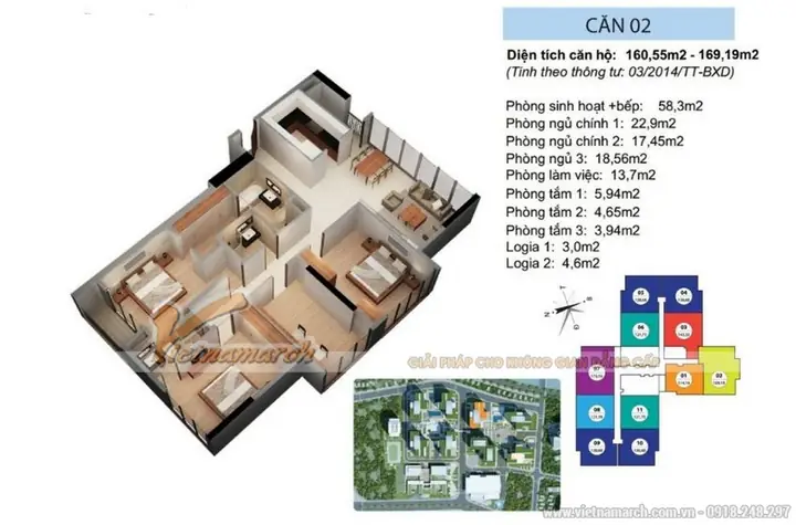 1. Thông Tin Chi Tiết Căn Hộ 02 Tòa Ruby 1 Chung Cư Goldmak City