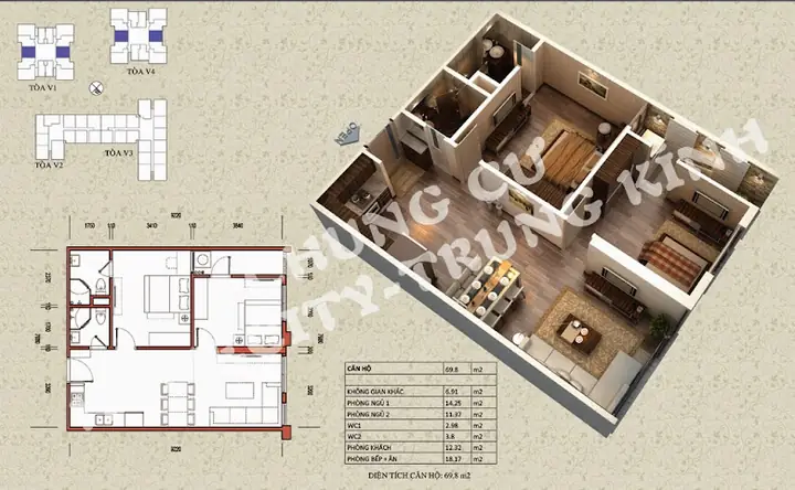 Diện Tích Home City Trung Kính