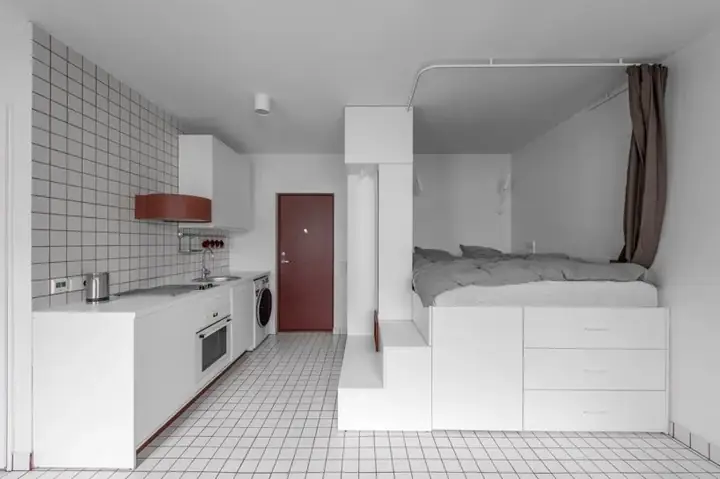 Thiết Kế Nội Thất Căn Hộ 25m2 Phong Cách Bắc Âu