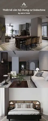 Mẫu Thiết Kế Nội Thất Chung Cư Phong Cách Indochine