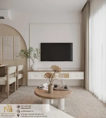2. Thiết Kế Nội Thất Phòng Khách Liền Bếp