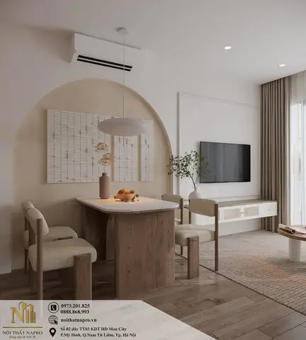 2. Thiết Kế Nội Thất Phòng Khách Liền Bếp