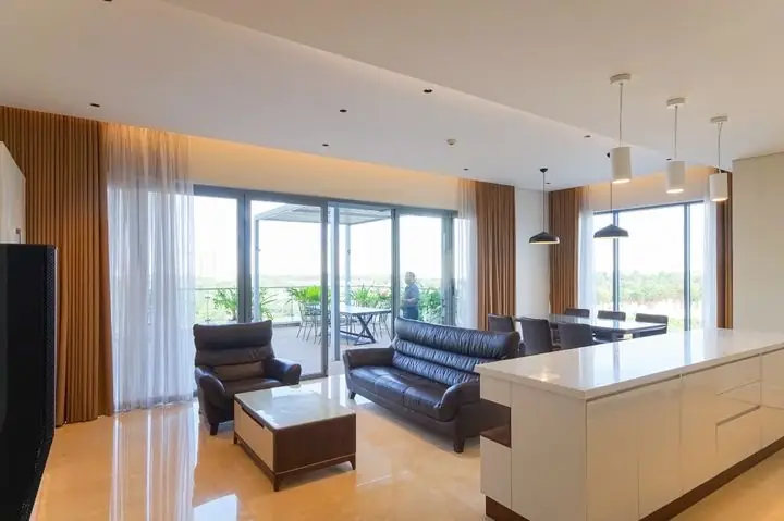 Cho Thuê Căn Hộ Sân Vườn Đảo Kim Cương Full Nội Thất, View Sông Thoáng Mát