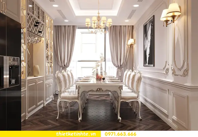 Thiết Kế Nội Thất Căn Hộ Đập Thông Với Phong Cách Tân Cổ Điển