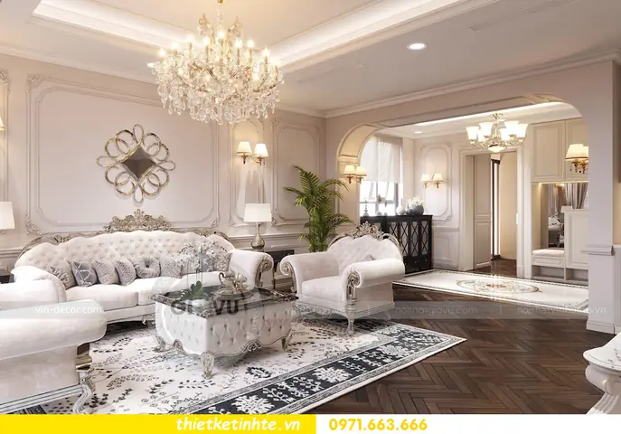 Thiết Kế Nội Thất Căn Hộ Đập Thông Với Phong Cách Tân Cổ Điển