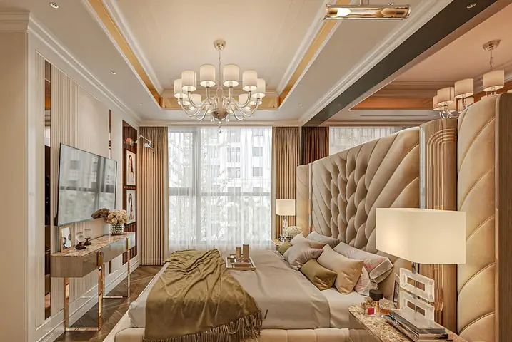 Mẫu Thiết Kế Nội Thất Chung Cư Tân Cổ Điển 2 Phòng Ngủ 65m2