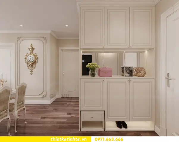 Mẫu Thiết Kế Nội Thất Chung Cư Tân Cổ Điển 2 Phòng Ngủ 65m2