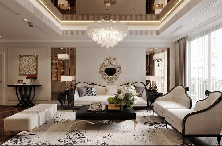 Mẫu Thiết Kế Nội Thất Căn Hộ Tân Cổ Điển Đẹp Nhất Royal City
