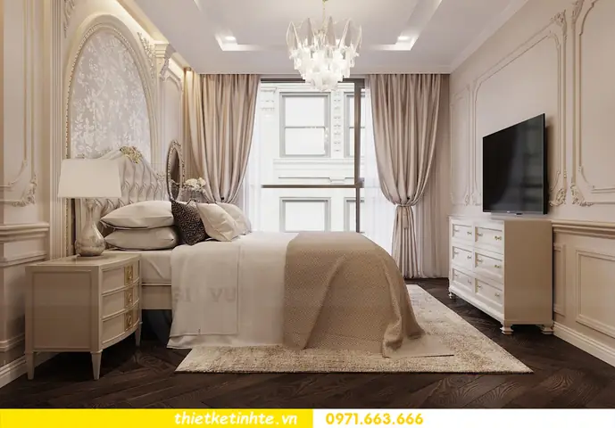 Mẫu Căn Hộ Tân Cổ Điển 3 Ngủ Diện Tích 120m2