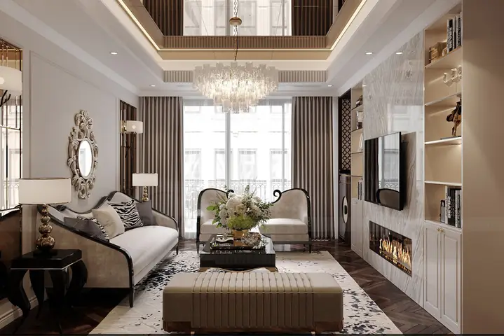 Mẫu Thiết Kế Nội Thất Căn Hộ Tân Cổ Điển Đẹp Nhất Royal City