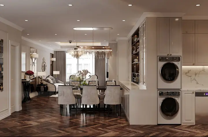 Mẫu Thiết Kế Nội Thất Căn Hộ Tân Cổ Điển Đẹp Nhất Royal City