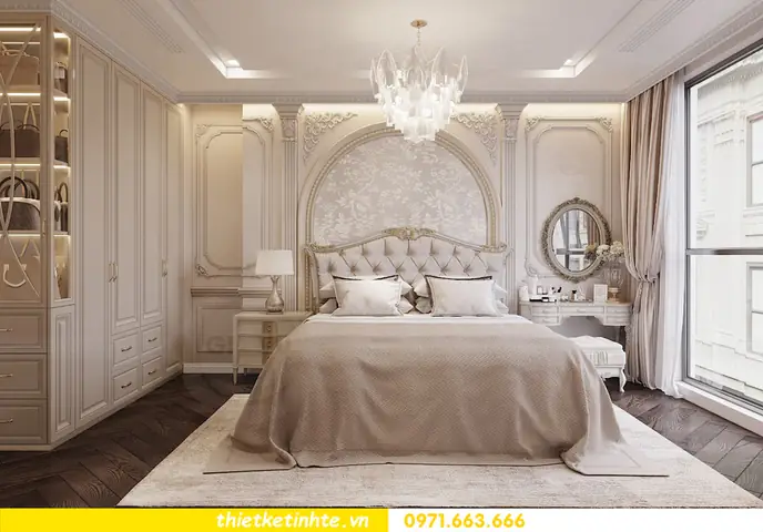 Mẫu Căn Hộ Tân Cổ Điển 3 Ngủ Diện Tích 120m2