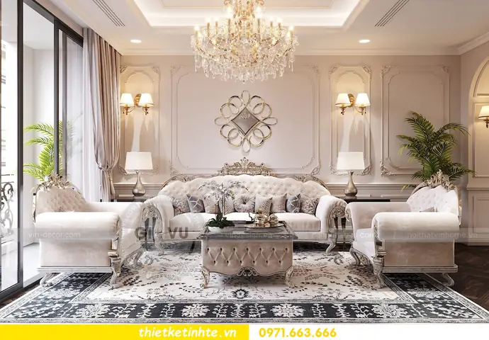 Thiết Kế Nội Thất Căn Hộ Đập Thông Với Phong Cách Tân Cổ Điển