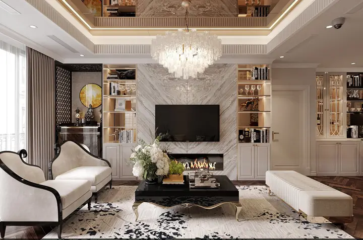 Mẫu Thiết Kế Nội Thất Căn Hộ Tân Cổ Điển Đẹp Nhất Royal City