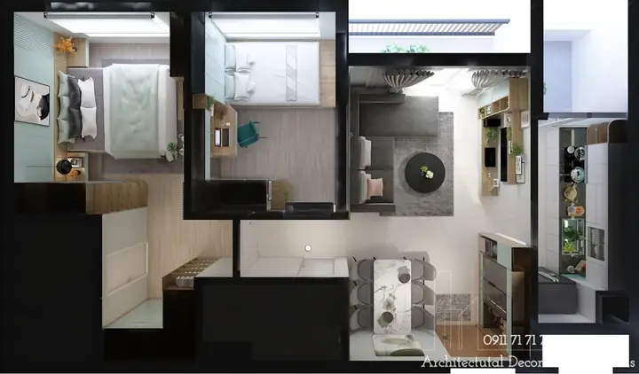 Thiết Kế Nội Thất Căn Hộ Chung Cư The Krista Quận 2 Đẹp Hiện Đại Và Trẻ Trung