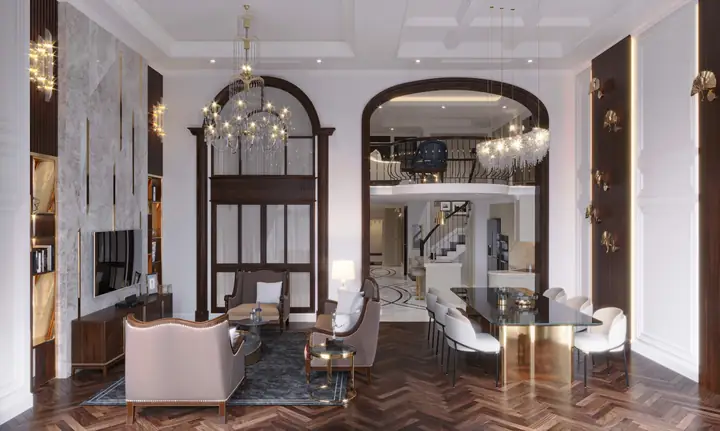 Thiết Kế Nội Thất Căn Hộ Duplex R5 Royal City