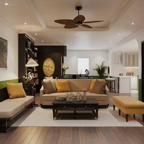 Không Gian Phòng Khách, Quầy Bar Mini, Khu Bếp Như Rộng Rãi Hơn So Với Thực Tế Nhờ Sử Dụng Gam Màu Trắng Cho Trần Và Tường. Kết Cấu Kiến Trúc Hình Vòm Tạo Cảm Giác Cao Thoáng, Phóng Khoáng.